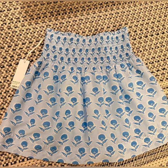 J.Marie blue floral smocked skirt size S - Picture 3 of 4